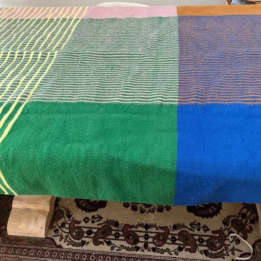 Ikea Tesammans Large 100 % Wool Rug Rectangular Flat Woven Multicolor 84